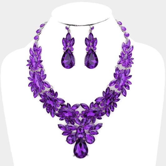 PURPLE FLARE NECKLACE SET