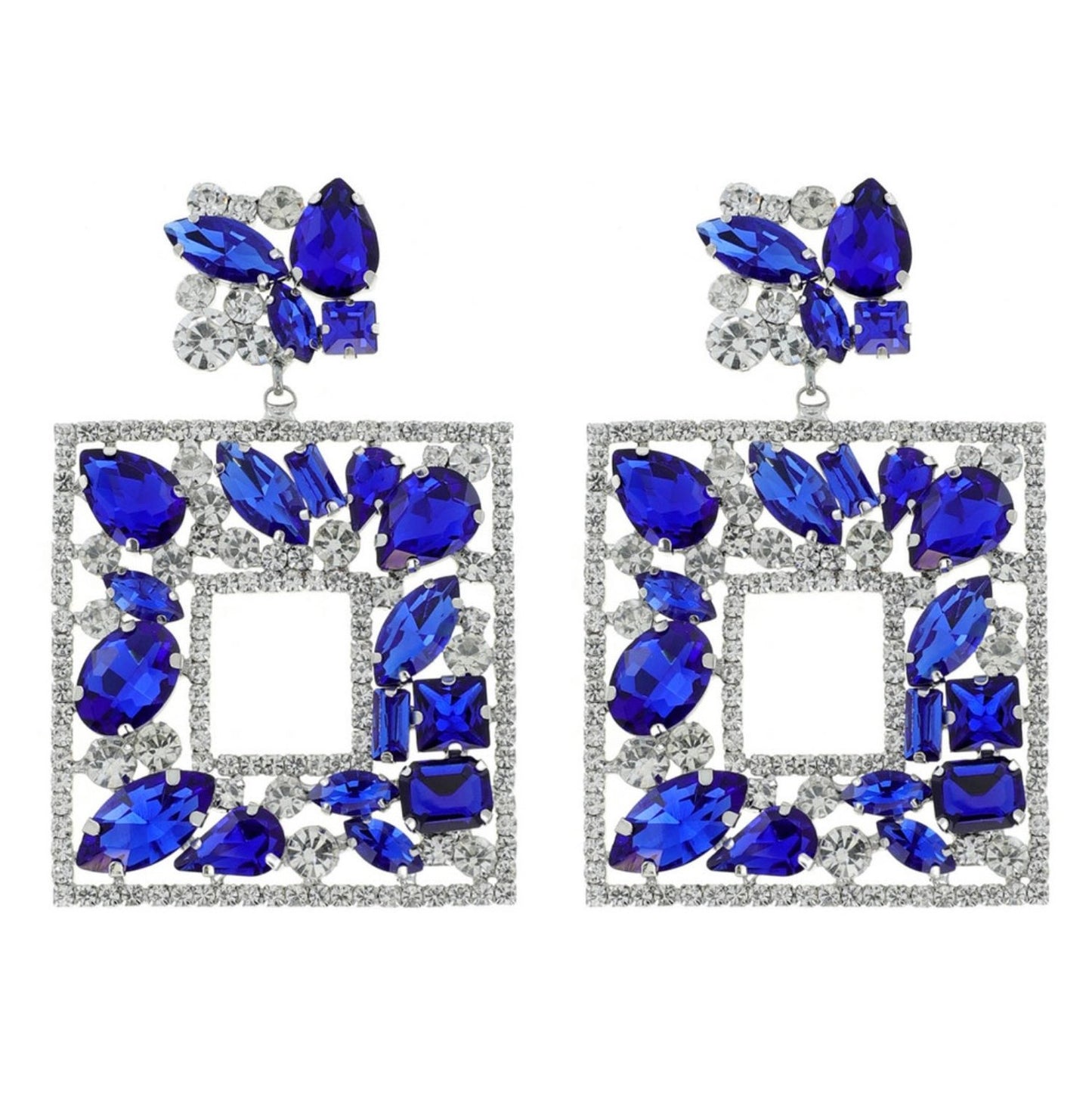 LARGE SQUARE STATEMENT EARRINGS