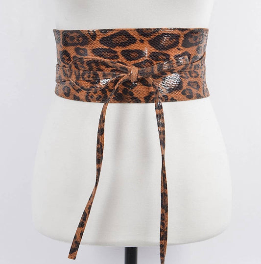 WIDE WIDTH BELT LEOPARD